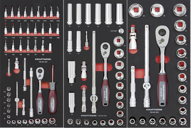 Preview: Kraftwerk Werkstattwagen BT700 PRO Line (8 Schubladen) – 236-teiliges Profi-Set