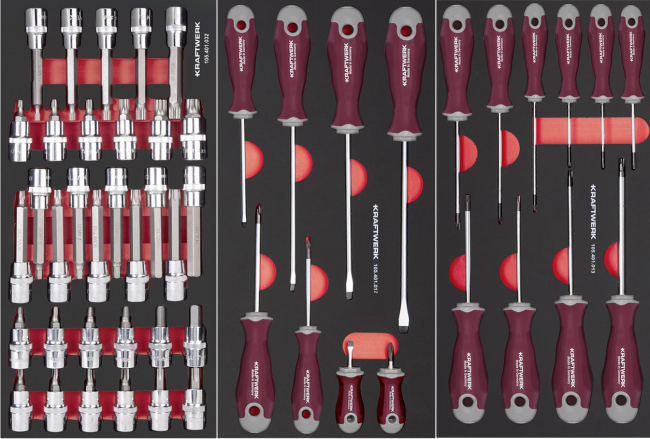 Preview: Kraftwerk Werkstattwagen BT700 PRO Line (8 Schubladen) – 236-teiliges Profi-Set