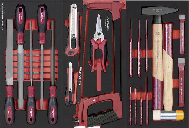 Kraftwerk Werkstattwagen BT700 PRO Line (8 Schubladen) – 236-teiliges Profi-Set