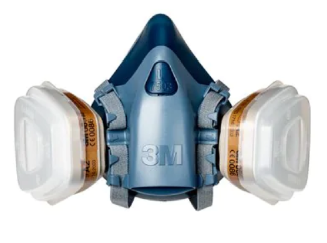 Preview: 3M 50733 Premium Atemschutz-Halbmasken Starterkit Serie 7500 inkl. A2P3 R Filtern & Box