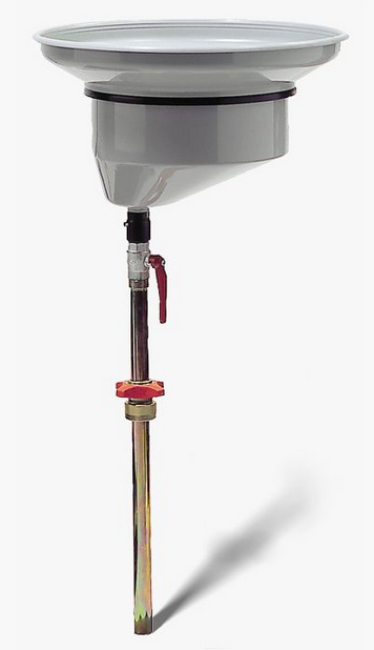 Auffangwanne mit ­Rohr- und Spund­verschraubung