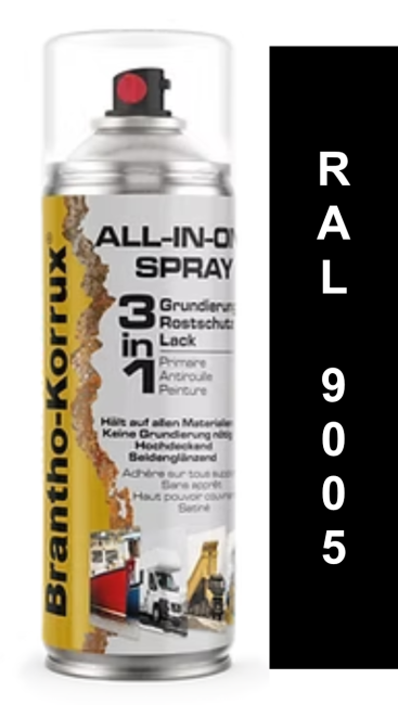 Brantho-Korrux RAL 9005 Tiefschwarz Sprühdose All in One