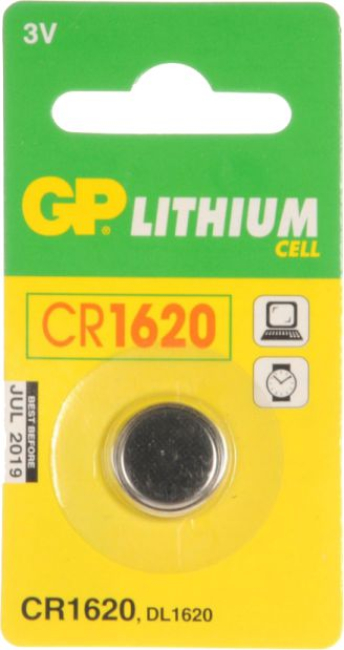 Knopfzellenbatterie GP Lithium CR1620