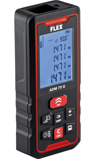 Flex Laserentfernungsmesser ADM 70 G mit grüne Laserdiode (70 m Arbeitsbereich)