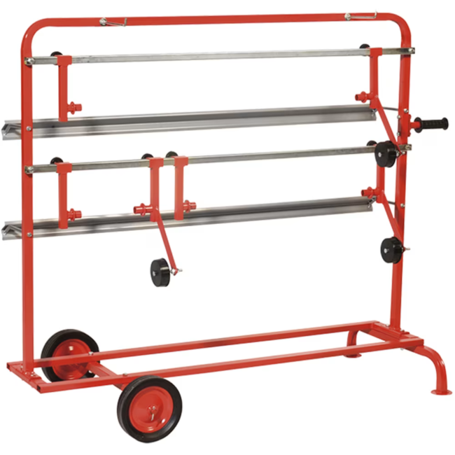 Car System Paper Trolley Fahrbarer Papierabrollwagen für 3 Rollen 22 / 60 / 90 cm