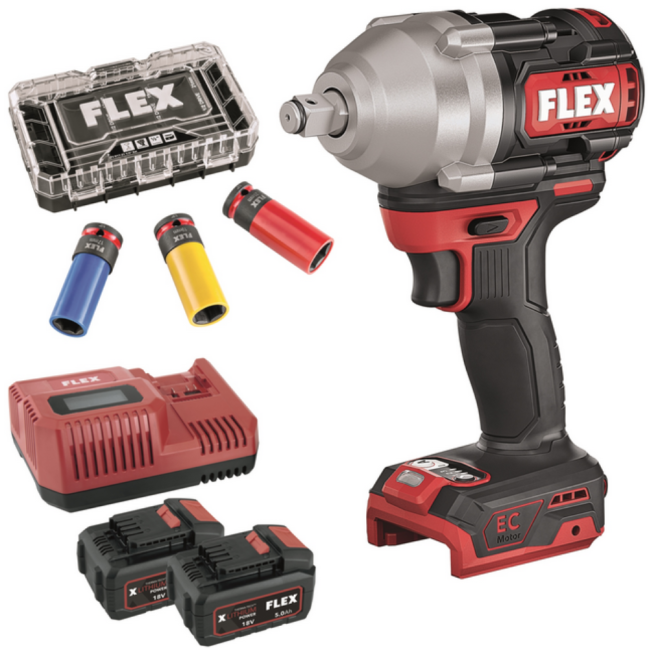 Flex 18V Akku-Schlagschrauber SET 1/2" 750 Nm
