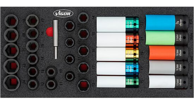 Werkstattwagen bestückt 376-tlg. Vigor Equipment V1901-X/376