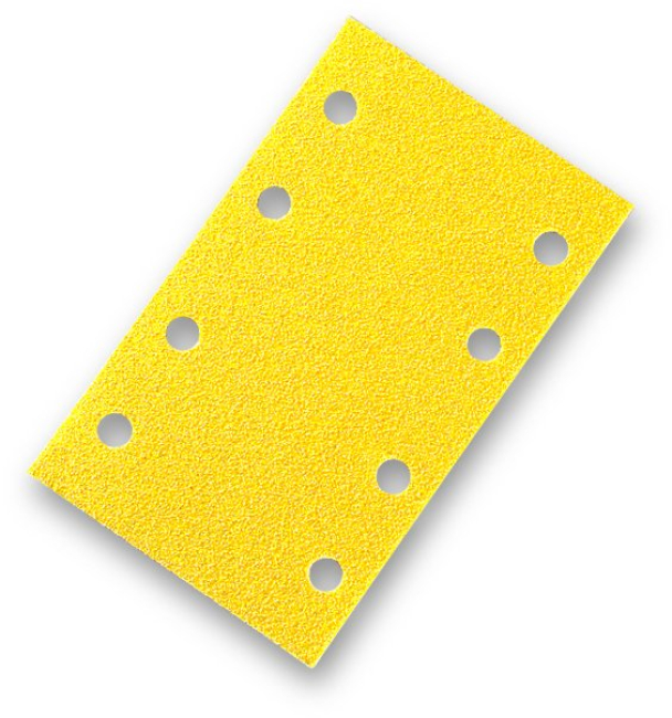 Fortis Schleifpapier, (10 Stück), Schleifstreifen Korund 93 X 230 Mm K 80 8-Loch, Papierunterlage