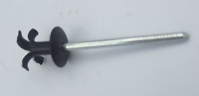 Spreizniete schwarz mit grossem Kopf