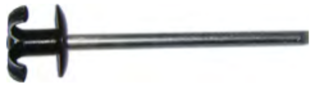 Spreizniete schwarz mit grossem Kopf