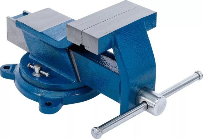 Preview: Stahl-Schraubstock geschmiedet 125 mm Spannbacken