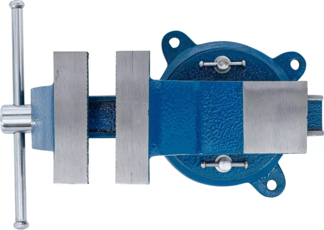 Preview: Stahl-Schraubstock geschmiedet 125 mm Spannbacken