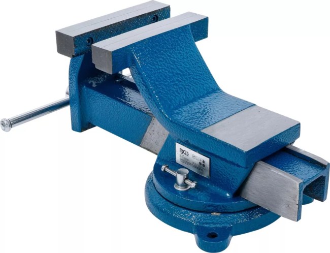 Preview: Stahl-Schraubstock geschmiedet 150 mm Spannbacken