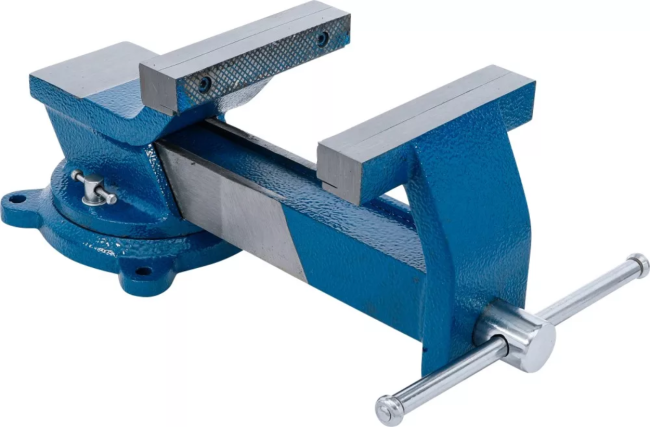 Preview: Stahl-Schraubstock geschmiedet 150 mm Spannbacken