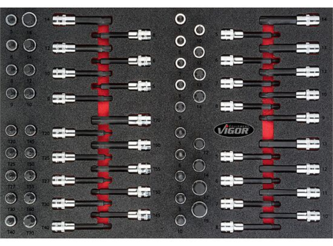 Werkstattwagen bestückt 376-tlg. Vigor Equipment V1901-X/376