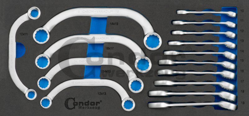Condor Schaumeinlage Gabel-Ringschl. Nr. 4410 + C-Form 40/5 1/3, 15-tlg.