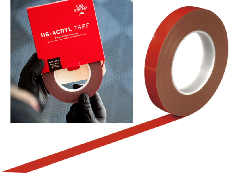 Carsystem HS-Acryl Tape – Doppelseitiges Hochleistungs-Schaumstoffklebeband (2 Rollen)