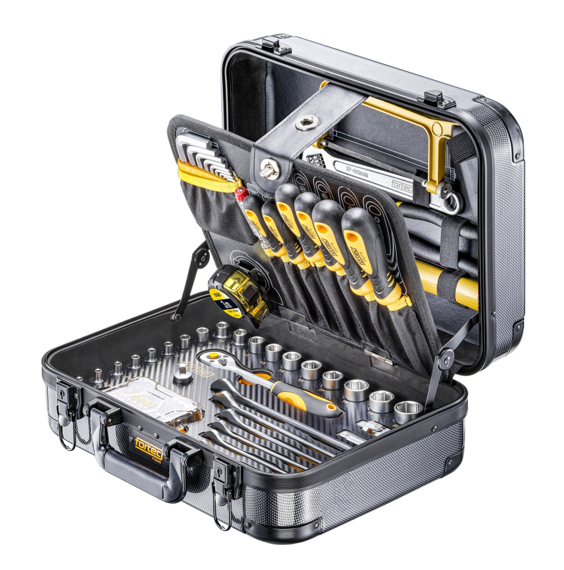 Fortec Werkzeugkoffer Carbon Mini 126-tlg.