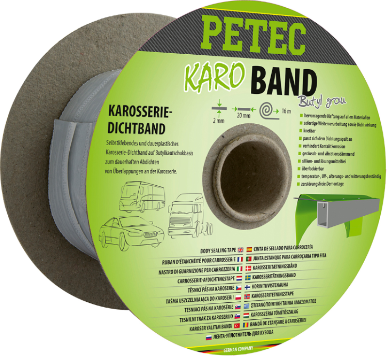 Karrosseriedichtband Butyl flach 2mm