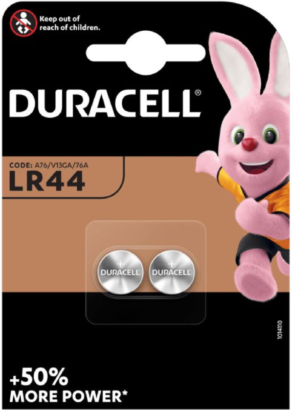 Knopfzellenbatterie Duracell LR44 / V13GA (2er Blister)