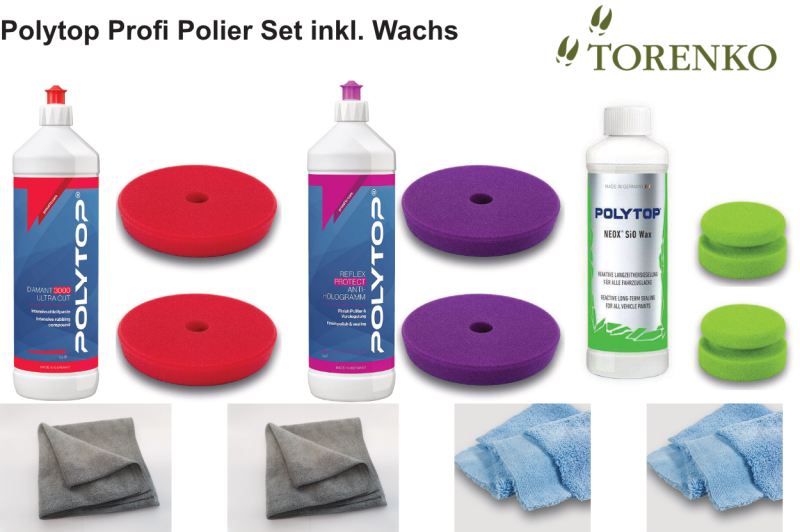 Polytop Profi Fahrzeugpolituren Set inkl. Wachs