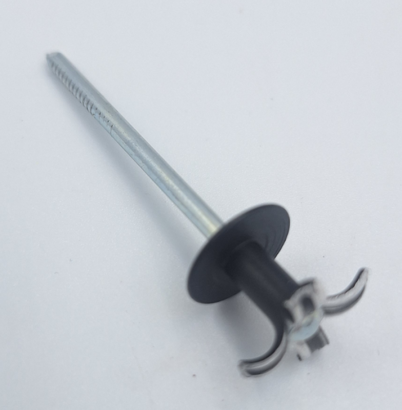 Spreizniete schwarz mit grossem Kopf