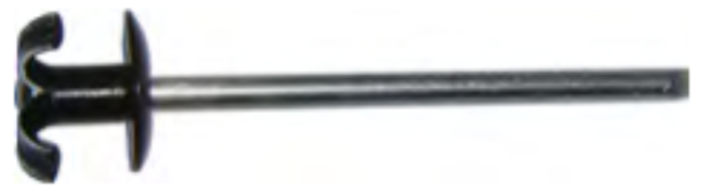 Spreizniete schwarz mit grossem Kopf