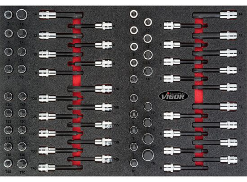 Werkstattwagen bestückt 376-tlg. Vigor Equipment V1901-X/376