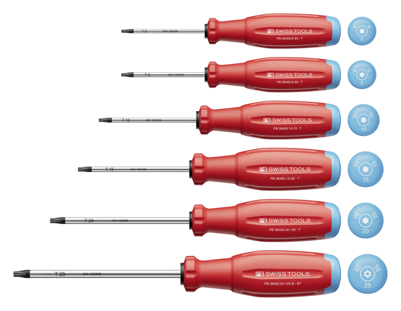 PB 38440 SwissGrip Evo Torx-Schraubendreher-Set 6-teilig